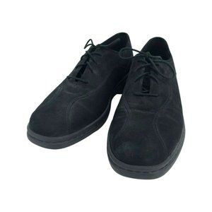 Clarks Oxford Shoes Womens 8.5 M Black Suede Leather